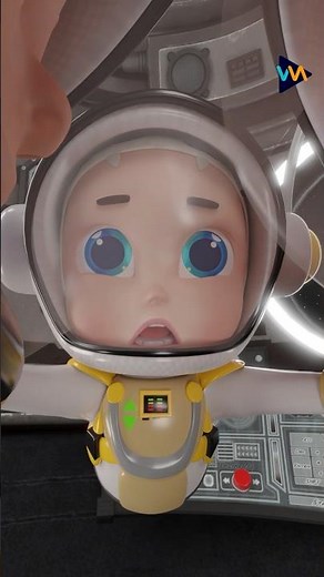 Little astronaut and the adventure in space | Rosoo - Baby Songs #kidssong #nurseryrhymes #shorts