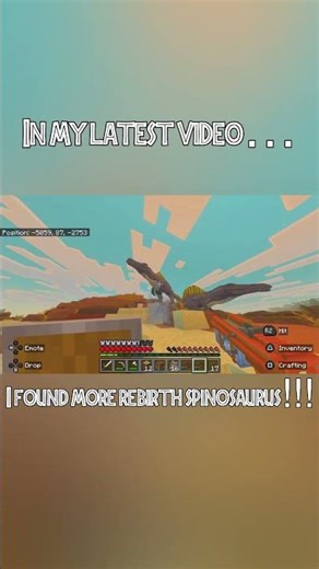 I found more rebirth spinosaurus Minecraft Mod #viral #jurassicworld #spinosaurus #shorts #gaming