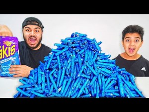 Last To Stop Eating BLUE TAKIS Wins $1000 (BLUE HEAT TAKIS CHALLENGE!)