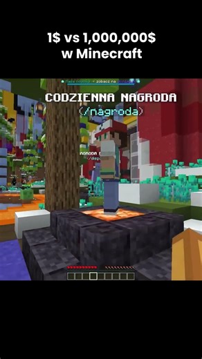 1$ vs 1,000,000$ w MINECRAFT!