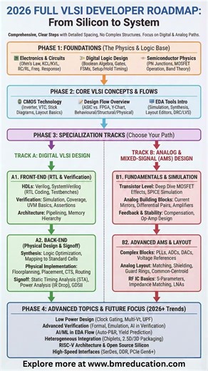 2026 Full VLSI Developer Roadmap 🚀 | From Silicon to System (Complete Guide)
