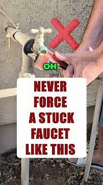 Leaking outdoor faucet? This trick actually works #plumbing #hacks #homerepair