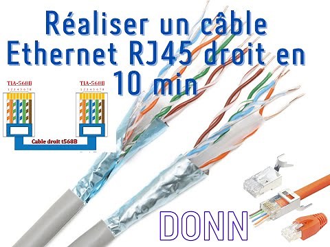 Réaliser un câble ethernet RJ45 droit (câble réseau) et tester