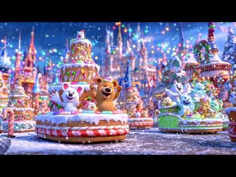 Full Night Enchanting Christmas Atmosphere Window Visual for Holiday Season