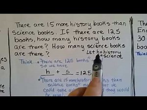 Intro Algebra Word Problems #12c - Write, solve equations with like terms, compare quantities
