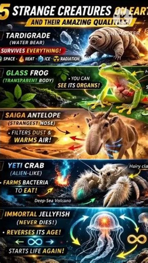 5 Strangest Creatures on Earth 😱 | Nature’s Weirdest Animals in 4K | Save Wildlife 🌍