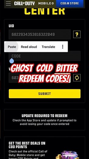 Ghost Cold Biter FREE Redeem Codes in COD Mobile? Redeem Codes Global 2025 #codm #ghostColdBiter