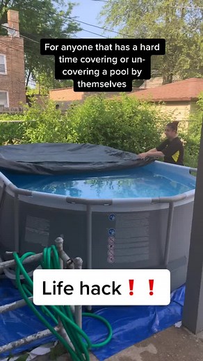 DIY Pool Cover Life Hack for Small Pools