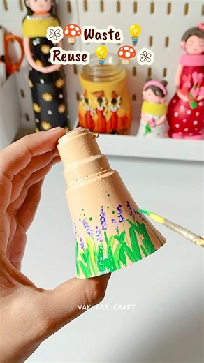 🍄🪻Waste LED Bulb Reuse Idea 🌷🌿 #diy #shorts