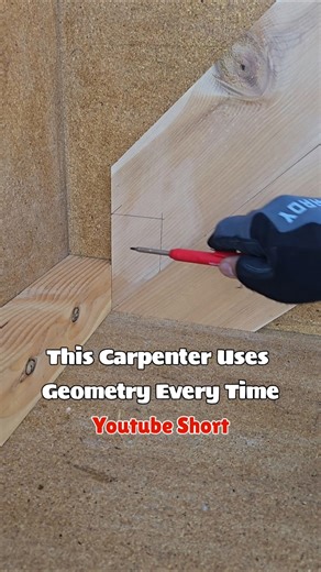 How This Carpenter Uses Geometry to Nail Perfect Woodworking Every Time! 🔥🪚 #shorts #geometry #how