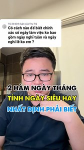2 hàm ngày tháng tính ngày siêu hay nhất định phải biết trong excel #tinhocvanphong #tinhocmos #ExcelTips | Hảo Tin Học Văn Phòng