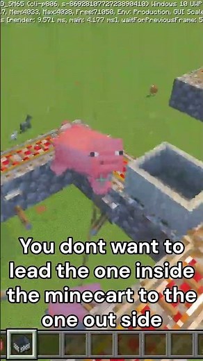 How to lead Mobs inside Minecarts in Minecraft #minecraft #minecraftbuilding