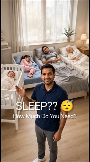 Sleep?? 😴 How Much Do You Need? Sleep Hours by Age #sleep #health #shorts #physio