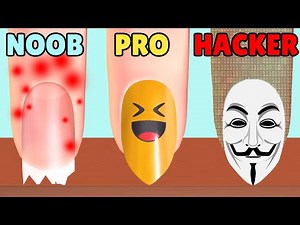 NOOB vs PRO vs HACKER in Nail Salon 3D