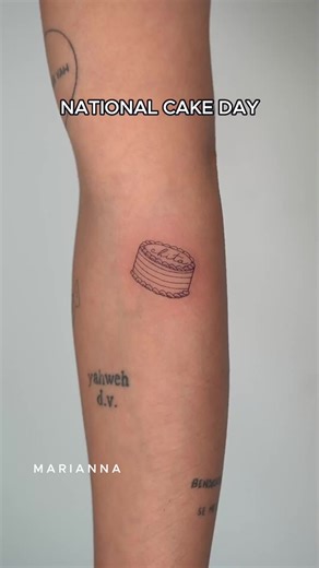 Creative Cake Tattoos for National Cake Day