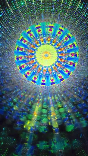 Light and colors dancing inside this kaleidoscope