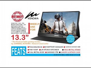 UNBOXING + REVIEW Portable Gaming Monitor 13.3 Inch Touchscreen Rechargeable Baterai - KENOWA K13BTS