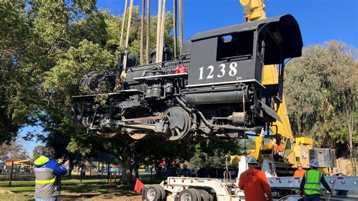 Historic steam locomotive at Roeding Park headed to Kingsburg Depot for living museum