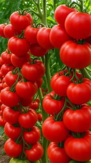 New Tomato Tree Planting Methods To Harvest Tomatos! #shorts #satisfying #farming
