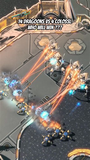 Epic Protoss Face-Off: 14 Dragoons vs 4 Colossi! | SC2.BattleRumble #rts #starcraft2 #스타크래프트2 #sc2