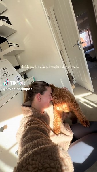 Best decision of my life, my real life teddy bear 🧸🥹 #dogsoftiktok #cockapoo #dogtok #dogmom #fyp #trending #hug #redcockapoopuppy #doglover