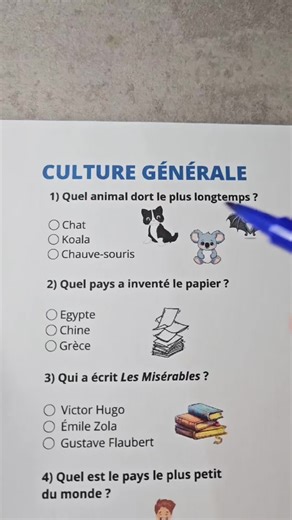 Impossible que tu aies 6/6 ! Quiz de Culture Générale ! #quiz #culturegenerale #cultureg