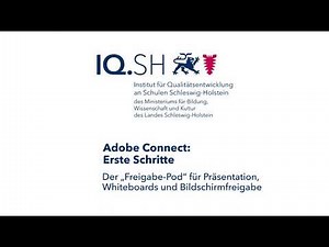 Adobe Connect: Erste Schritte - der Freigabe-Pod für Präsentation, Whiteboard und Bildschirmfreigabe