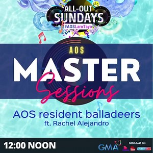 All Out Sundays: Master Sessions with AOS resident balladeers ft. OPM’s Queen of Heartbreak songs Rachel Alejandro! #AOSLaroTayo #AllOutSundays | Sundays at 12 NOON on GMA, I Heart Movies, Heart Of Asia Channel, and Pinoy Hits | Rachel Alejandro