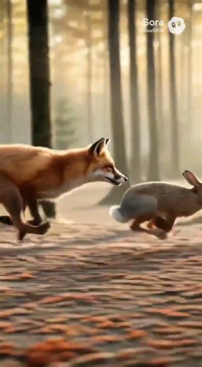 Fox vs Rabbit | Fast Forest Chase in Stunning Realism 🦊🐇