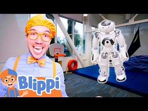 Blippi MEETS Hans The Robot | Blippi's Stories and Adventures for Kids | Moonbug Kids