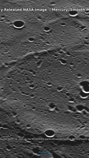 Freshly Released NASA Image — Mercury: Smooth Plains in Mercury's North #space #shorts