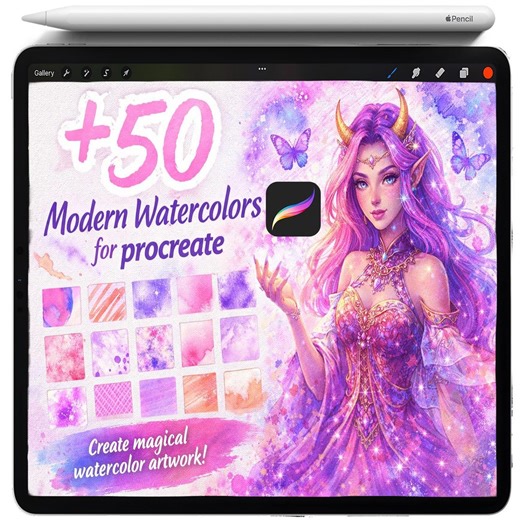 Procreate Watercolor Brushes, Realistic Watercolor Brush Set, Wet Watercolor Stamps, Watercolor Splatters, Procreate Watercolor Splashes - Etsy