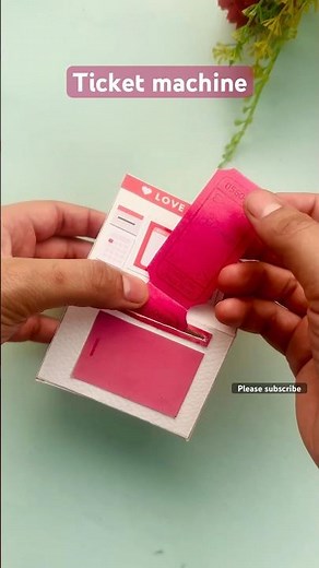 How to make diy ticket machine with paper | movie ticket holder | ticket dispenser