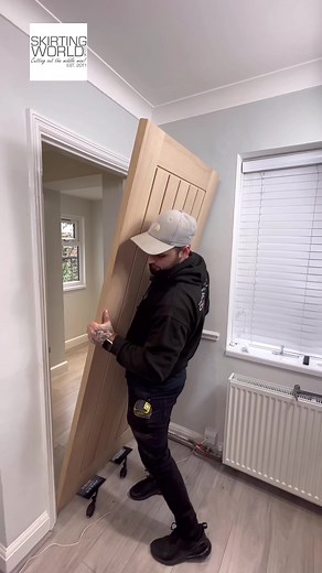 How To Fit A Door Into An Old Frame #diy #homeimprovement #doityourself #howto #carpentry #doors #fyp @SkirtingWorld
