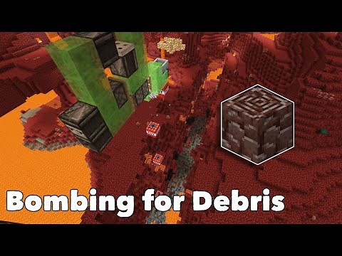 Mining Ancient Debris with a Flying TNT Bomber - Minecraft 1.16+