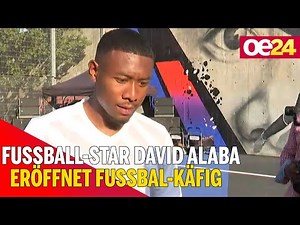 Alaba im Interview: Fußball-Star David Alaba eröffnet Fußball-Käfig