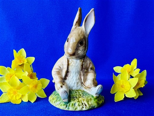 Beatrix Potter "benjamin Bunny Sat on a Bank" Figurine Royal Albert 1989 - Etsy