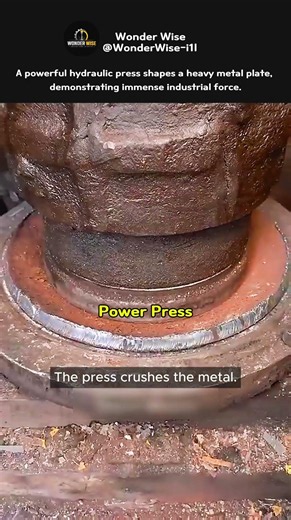 Massive Hydraulic Press Action #worker #process #satisfying #engineering #heavyequipment