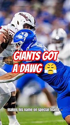 Giants Drafted a DAWG in Round 6 👀 #nfl #football #nflshorts