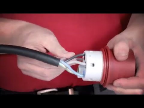 Krachtstroom stekker aansluiten 5-Polig met Schroefklemmen en Trekontlasting CEE | Mennekes
