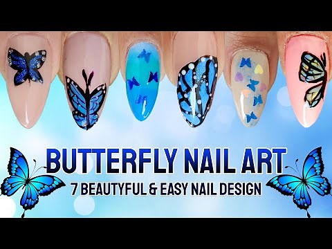 Butterfly 🦋 nail art - 7 beautiful & easy nail design