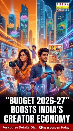 The AVGC sector takes centre stage in Union Budget 2026-27 🇮🇳 Animation, Visual Effects, Gaming and Comics are no longer niche careers — they are national priorities. With focused support for creative education, skill development and industry growth, the Union Budget 2026-27 marks a transformational step for India’s next-gen creators. This is a powerful push towards building a future-ready, creative workforce and strengthening India’s position as a global AVGC hub. At Arena Animation, we are p