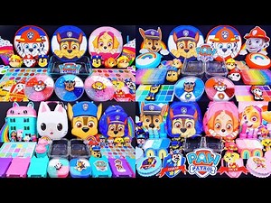 [1Hour video]Paw Patrol Slime. Mixing Makeup into clear slime! 🌈ASMR🌈 #satisfying #슬라임 (266)