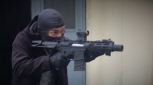 APS Phantom Extremis Mark VII 2.0 eSilverEdge CQB Airsoft AEG(Color: Black / Red)