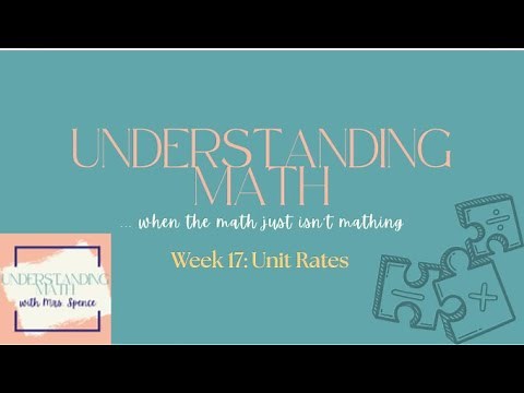 Understanding & Creating Unit Rates
