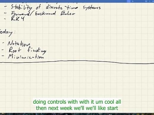 CMU 最优控制 2024 第 3 讲 Optimization Pt 1