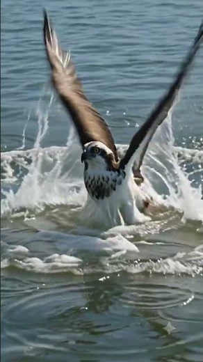 Osprey's Perfect Dive for a Fish #4k #wildlife #birds #nature #shorts #viral