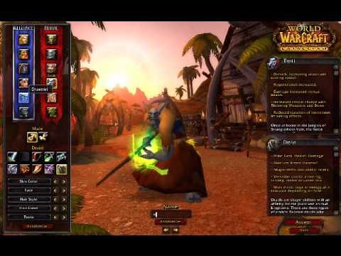WoW Cataclysm Character Creation Screen Preview
