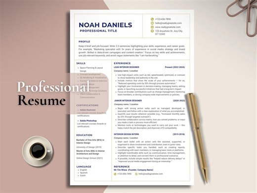 Modern Resume Templates 2025 | Minimalist CV Template | Cover Letter, References | MS Word & Canva | Editable Instant Download - Etsy