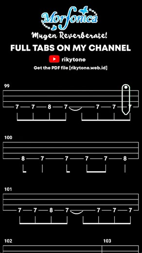 【TAB譜付ベース】MORFONICA - MUGEN REVERBERATE! | WITH PDF FILE【BASS TAB】 #shorts #basstabs #morfonica